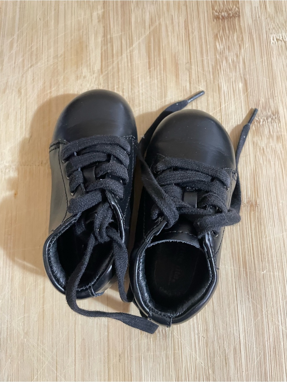 Stride Rite Black Toddler Lace-Up Shoes